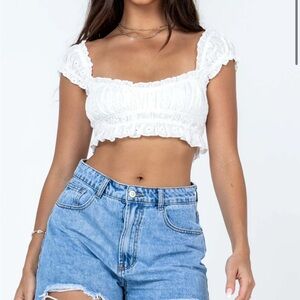 Princess Polly White Carlita Top